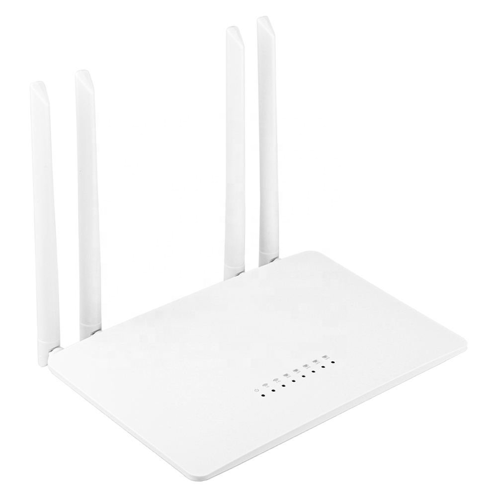 OEM ODM R1200 1200Mbps 1WAN 4LAN 100Mbps 2.4Ghz 5.8Ghz Dual Band Indoor Wireless Router 4x 5dBi Antennas Wifi Wireless Router